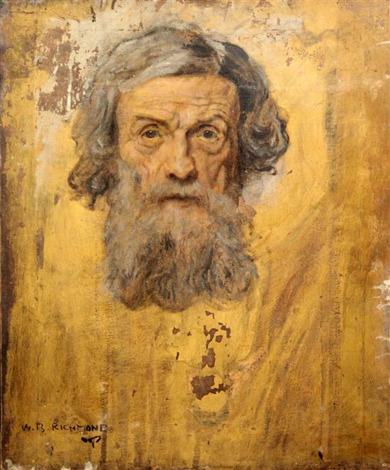 William Blake Richmond (1842-1921) Study of a bearded man 24 x 20in., unframed